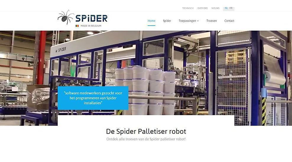 Palettiseurs Spider: nouveau site web 