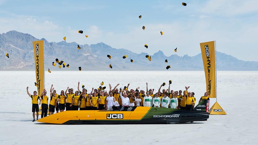 JCB Hydromax établit un record de vitesse à l'hydrogène