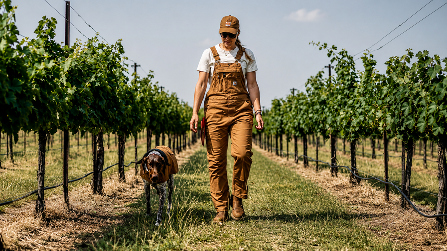 Salopette Carhartt Ashland : tissu extensible, genoux renforcés, nombreux rangements