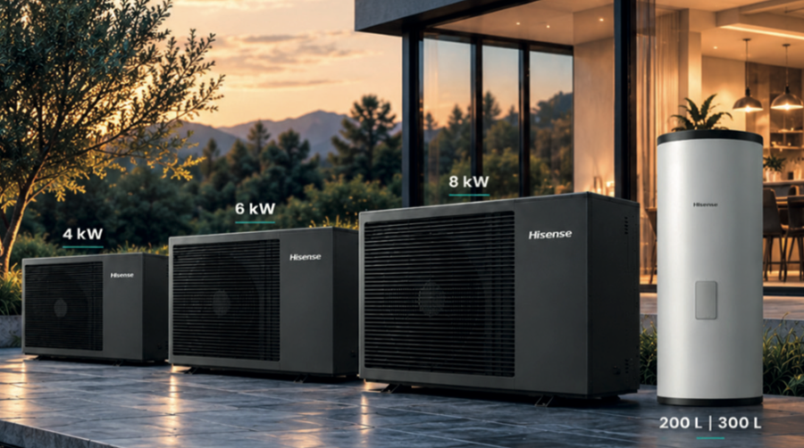 Hisense M-serie R290: één systeem voor hybride én all-electric verwarming