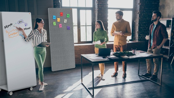 Système de tableau blanc mobile Nobo Move & Meet