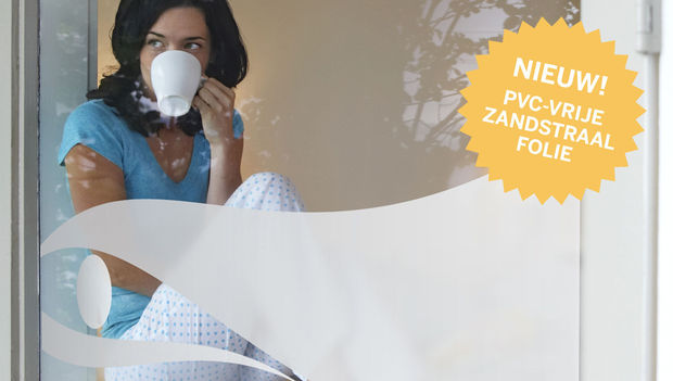 NIEUW IN ONS GAMMA: PVC-VRIJE ZANDSTRAALFOLIE  AAN ACTIEPRIJZEN!